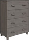 vidaXL - Dressoir - HAMAR - 79x40x103,5 - cm - massief - grenenhout - lichtgrijs