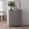 vidaXL - Dressoir - HAMAR - 79x40x103,5 - cm - massief - grenenhout - lichtgrijs
