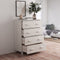 vidaXL - Dressoir - HAMAR - 79x40x103,5 - cm - massief - grenenhout - wit