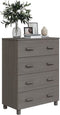 vidaXL - Dressoir - HAMAR - 79x40x103,5 - cm - massief - grenenhout - lichtgrijs