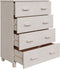 vidaXL - Dressoir - HAMAR - 79x40x103,5 - cm - massief - grenenhout - wit