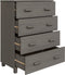 vidaXL - Dressoir - HAMAR - 79x40x103,5 - cm - massief - grenenhout - lichtgrijs
