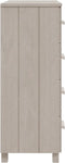 vidaXL - Dressoir - HAMAR - 79x40x103,5 - cm - massief - grenenhout - wit