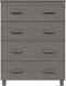 vidaXL - Dressoir - HAMAR - 79x40x103,5 - cm - massief - grenenhout - lichtgrijs