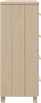 vidaXL - Dressoir - HAMAR - 79x40x103,5 - cm - massief - grenenhout - honingbruin