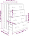 vidaXL - Dressoir - HAMAR - 79x40x103,5 - cm - massief - grenenhout - wit