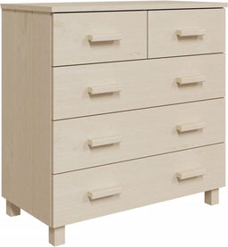 vidaXL - Dressoir - HAMAR - 79x40x80 - cm - massief - grenenhout - honingbruin