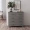 vidaXL - Dressoir - HAMAR - 79x40x80 - cm - massief - grenenhout - lichtgrijs