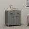 vidaXL - Dressoir - HAMAR - 79x40x80 - cm - massief - grenenhout - lichtgrijs