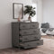vidaXL - Dressoir - HAMAR - 79x40x80 - cm - massief - grenenhout - lichtgrijs