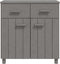 vidaXL - Dressoir - HAMAR - 79x40x80 - cm - massief - grenenhout - lichtgrijs