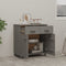 vidaXL - Dressoir - HAMAR - 79x40x80 - cm - massief - grenenhout - lichtgrijs