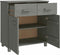 vidaXL - Dressoir - HAMAR - 79x40x80 - cm - massief - grenenhout - lichtgrijs