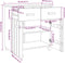 vidaXL - Dressoir - HAMAR - 79x40x80 - cm - massief - grenenhout - lichtgrijs