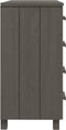 vidaXL - Dressoir - HAMAR - 79x40x80 - cm - massief - grenenhout - lichtgrijs