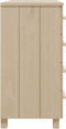 vidaXL - Dressoir - HAMAR - 79x40x80 - cm - massief - grenenhout - honingbruin