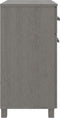 vidaXL - Dressoir - HAMAR - 79x40x80 - cm - massief - grenenhout - lichtgrijs