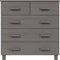 vidaXL - Dressoir - HAMAR - 79x40x80 - cm - massief - grenenhout - lichtgrijs