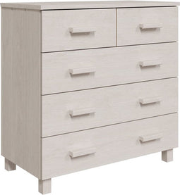 vidaXL - Dressoir - HAMAR - 79x40x80 - cm - massief - grenenhout - wit