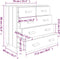 vidaXL - Dressoir - HAMAR - 79x40x80 - cm - massief - grenenhout - wit