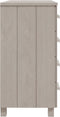 vidaXL - Dressoir - HAMAR - 79x40x80 - cm - massief - grenenhout - wit