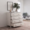 vidaXL - Dressoir - HAMAR - 79x40x80 - cm - massief - grenenhout - wit