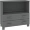 vidaXL - Dressoir - HAMAR - 85x35x80 - cm - massief - grenenhout - donkergrijs