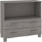 vidaXL - Dressoir - HAMAR - 85x35x80 - cm - massief - grenenhout - lichtgrijs