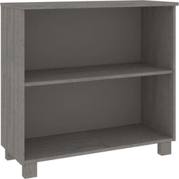 vidaXL - Dressoir - HAMAR - 85x35x80 - cm - massief - grenenhout - lichtgrijs