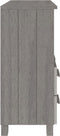 vidaXL - Dressoir - HAMAR - 85x35x80 - cm - massief - grenenhout - lichtgrijs