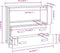 vidaXL - Dressoir - HAMAR - 85x35x80 - cm - massief - grenenhout - lichtgrijs