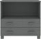 vidaXL - Dressoir - HAMAR - 85x35x80 - cm - massief - grenenhout - donkergrijs