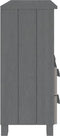 vidaXL - Dressoir - HAMAR - 85x35x80 - cm - massief - grenenhout - donkergrijs