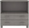 vidaXL - Dressoir - HAMAR - 85x35x80 - cm - massief - grenenhout - lichtgrijs