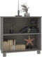 vidaXL - Dressoir - HAMAR - 85x35x80 - cm - massief - grenenhout - lichtgrijs