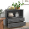 vidaXL - Dressoir - HAMAR - 85x35x80 - cm - massief - grenenhout - donkergrijs
