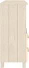 vidaXL - Dressoir - HAMAR - 85x35x80 - cm - massief - grenenhout - honingbruin