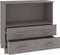 vidaXL - Dressoir - HAMAR - 85x35x80 - cm - massief - grenenhout - lichtgrijs