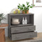 vidaXL - Dressoir - HAMAR - 85x35x80 - cm - massief - grenenhout - lichtgrijs