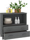 vidaXL - Dressoir - HAMAR - 85x35x80 - cm - massief - grenenhout - donkergrijs