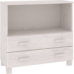 vidaXL - Dressoir - HAMAR - 85x35x80 - cm - massief - grenenhout - wit