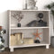 vidaXL - Dressoir - HAMAR - 85x35x80 - cm - massief - grenenhout - wit