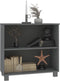 vidaXL - Dressoir - HAMAR - 85x35x80 - massief - grenenhout - donkergrijs