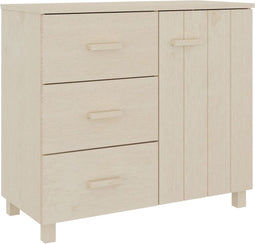 vidaXL - Dressoir - HAMAR - 90x40x80 - cm - massief - grenenhout - honingbruin