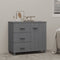 vidaXL - Dressoir - HAMAR - 90x40x80 - cm - massief - grenenhout - donkergrijs
