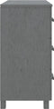 vidaXL - Dressoir - HAMAR - 90x40x80 - cm - massief - grenenhout - donkergrijs