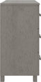 vidaXL - Dressoir - HAMAR - 90x40x80 - cm - massief - grenenhout - lichtgrijs