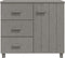 vidaXL - Dressoir - HAMAR - 90x40x80 - cm - massief - grenenhout - lichtgrijs