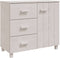 vidaXL - Dressoir - HAMAR - 90x40x80 - cm - massief - grenenhout - wit