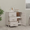vidaXL - Dressoir - HAMAR - 90x40x80 - cm - massief - grenenhout - wit